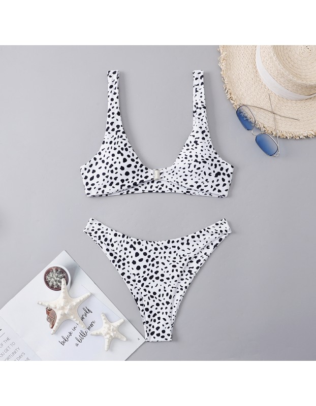 Two Piece Swimsuit Bikini Set Women Swimwear Leopard Sexy Bikini A2201