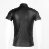 Sexy Mens Soft Faux Leather Shirt Tops Costume N974