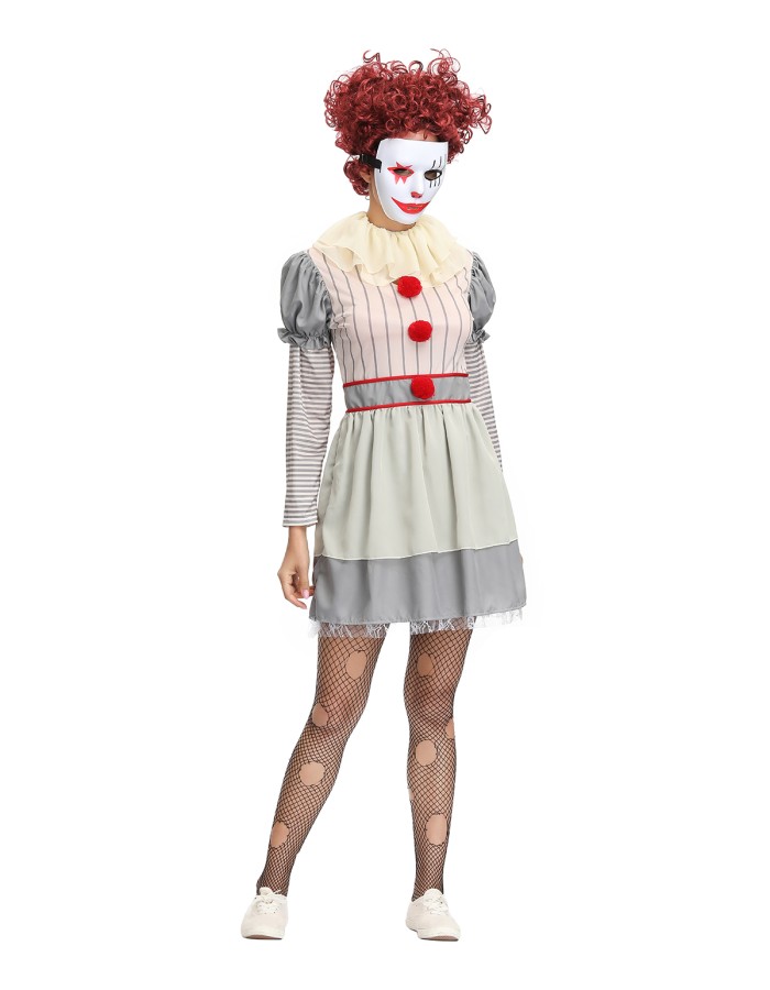 Women's Halloween Cosplay Circus Clown Costumes M40668