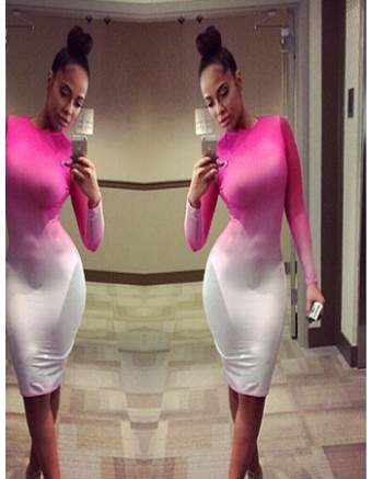 Women Fashion Sexy Bodycon Clubwear Midi Dress M2330