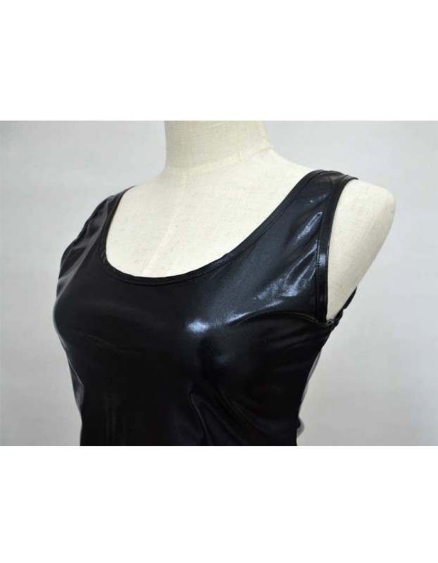 Patent Leather Skirt Sexy Mini Plus Size Evening Dress XX4083