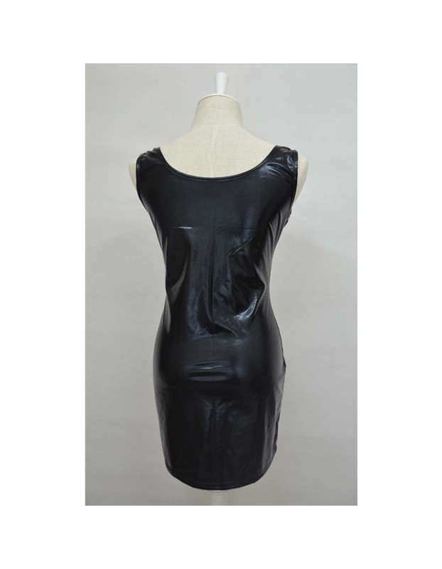 Patent Leather Skirt Sexy Mini Plus Size Evening Dress XX4083