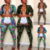 Sexy camo leopard print two piece set M6006