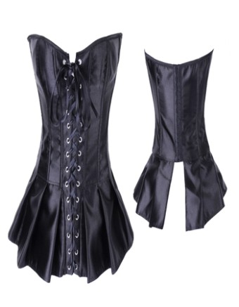black satin bustier m1245b