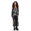 Slip up Skeleton zoobie halloween party costume long dress