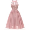 Elegant Wedding Chiffon Halter Women Party Summer Dress Casual CD1645