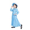 British colonial farm dress girls costume children blue dot dress cosplayM40648