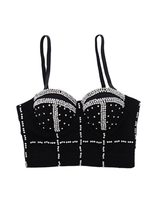 Shapewear Color Diamond Short  Chest Wrap Nightclub Vest Waist Bra KN8990