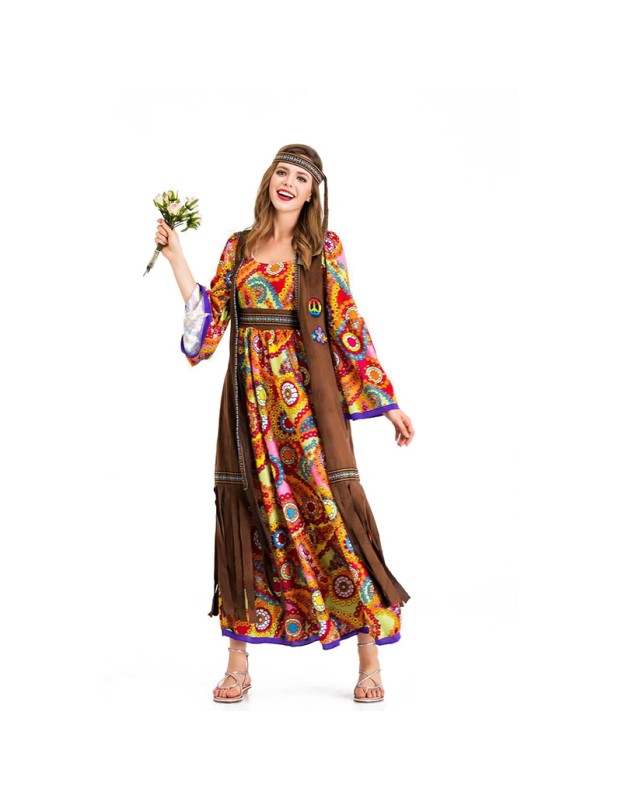 Halloween Costume Retro Disco Hippie Cosplay Costume SM3015