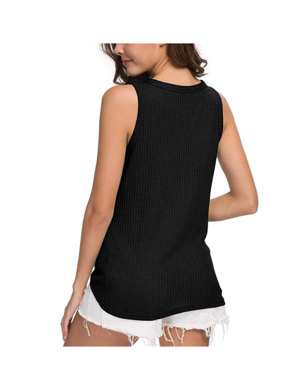 Sleeveless Knitted Tank Tops Women V-neck Vest M5786