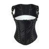 Faux Leather Sexy Fish Scale Printed Steampunk Corset Vest m1429