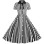 Spot Goods Bow Print Party Slim Striped Casual Summer Midi Dresses JY14771