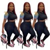 Two Piece Sweat Suit Plus Size Two Piece Pants Set Women Clothing M045