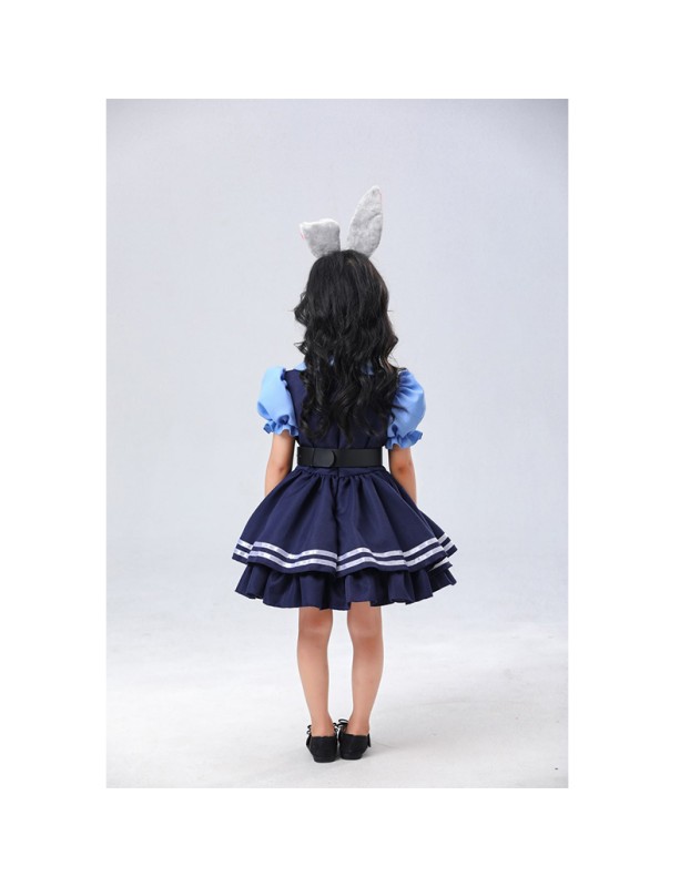 Movie  Zootopia  Cosplay Judy Police Costume Anime Rabbit Sheriff Parent-Child Suit DL2040