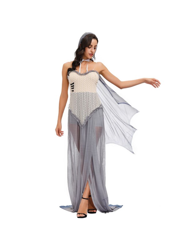 Halloween Movie Zombie Emily Actress Vampire Bride Costume MS4511