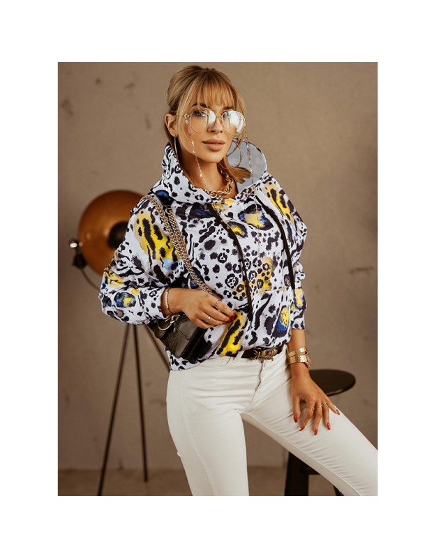 Coat Jacket Floral Print Long-Sleeved Pullover Casual Women Hoodies Fashionable LQ156