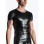 Men Sexy Club Leather T-shirt Tights Zipper Open Crotch Pant N806