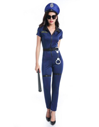 New Police Fancy Halloween Costume Sexy Cop Outfit Woman Cosplay M40332