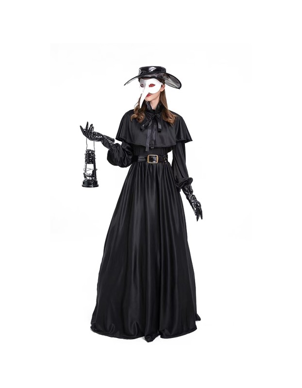 Halloween Film Character Doctor Crow Dark Dungeon Hero Costume Plague Mouth SM9303