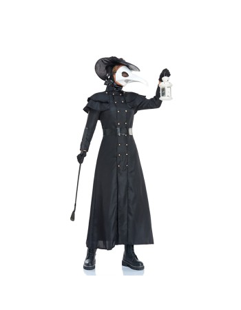 Halloween Adult Steampunk Style Plague Doctor Costume Bird Beak Mask Suit SM2011