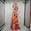 women beach dresses sexy printing maxi dress M8595