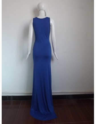 Fashion Design Blue Maxi Dress M3982a