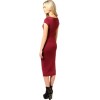 Hot Women Solid Sexy Short Sleeve Midi Pencil Dress M30224