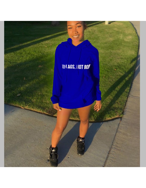 Letter Printed Women's Hoodies Pullover M8459