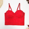 Short Pearl Suspender Vest Sexy Strapless Top 8992