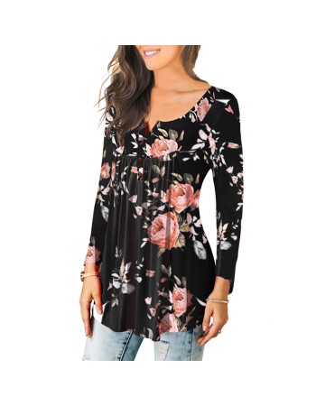 Ladies Casual Floral Printing Blouse M5602