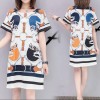 Casual Loose Cartoon Printed T Shirt Dress M8369
