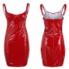 Sexy Faux Leather Pencil Mini Bodycon Dress m7315
