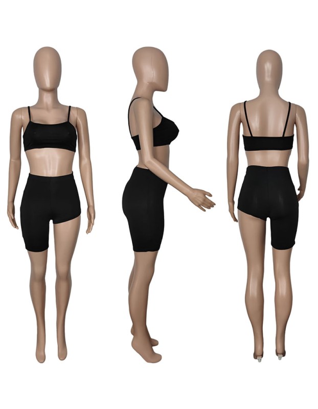 Sling Top Sexy Tube Top And Shorts Set Two Piece Summer M046