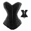 White Steel Bone Corset With Thongs  M1789