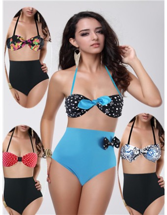 Black Blue Bikini Swimwear M5310b