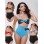 Black Blue Bikini Swimwear M5310b