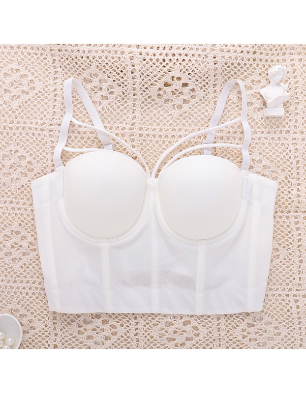 Suspender Female Inner Stage Clothes Short Sexy Backless Body Shaping Top 8566