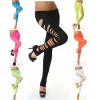 Ripped Opaque Spandex Stirrup Leggings M9117