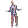 Halloween Adult Men Retro 70s Disco Hip Hop Hippie Bar Show Costume MS1687