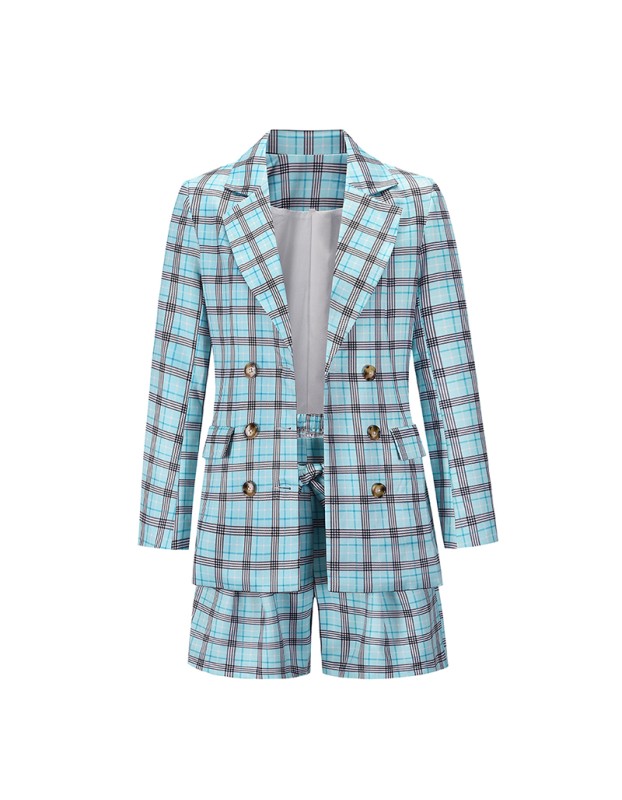 2 Piece Set Short Pants Suit Set Slim Fit Business Women Blazer LQ160