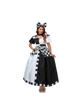 Elise Wonderland Halloween Cosplay Plaid Mickey Mouse Costume DL2029