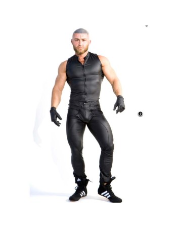 Leggings Matt Leather Sexy Pants Open Crotch Trouser For Men  N803