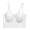 Suspender Short Stretch Shaping Corset Steel Ring Nail Beaded Chest Top KN8575