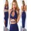 2015 Sexy women dark blue tight bandage dress M30011