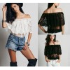 Sexy Lace Off-Shoulder Tops M30063