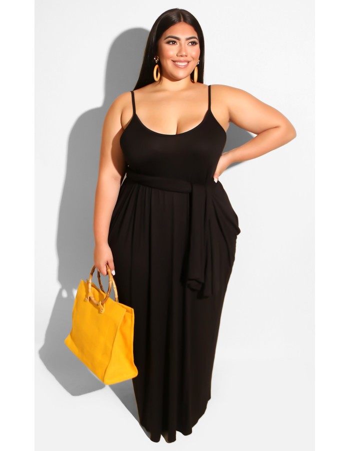Womens Spaghetti Strap Beach Maxi Dress Plus Size M8425