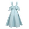Sling Butterfly Sleeves Wedding Party Women Satin Club Dresses CD1731