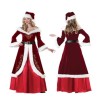 Sexy Miss Claus Christmas Long Gown Set M1137