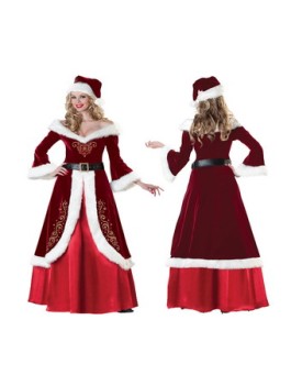 Sexy Miss Claus Christmas Long Gown Set M1137