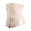 Black Smooth Latex Hook Eye 4 Steel Boned Waist Training Corset  M1303U